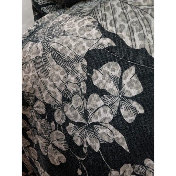 Lucky Brand Women's Small Floral French Terry Wrap Hooded Sweatshirt Cardigan - Picture 7 of 13